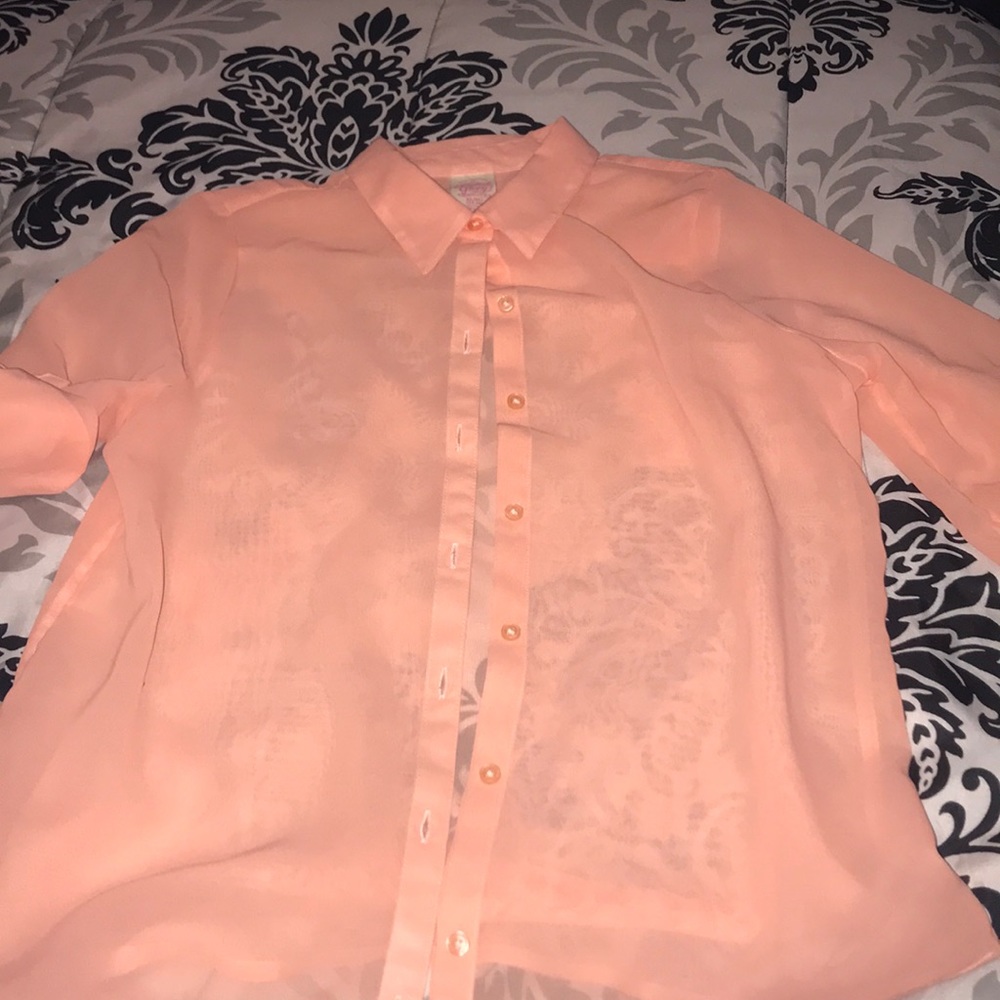 orange button up